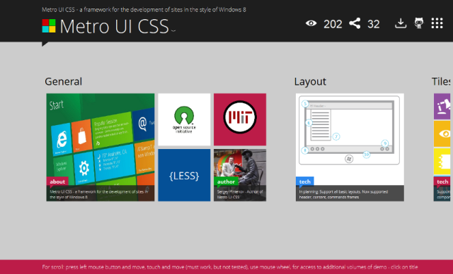 معرفی فریمورک Metro UI CSS 2.0