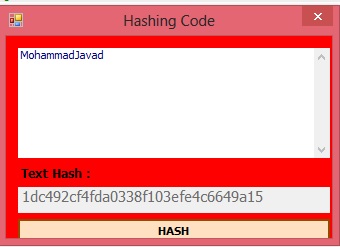 رمزنگاری کردن کد با سی شارپ (Hashing Code)