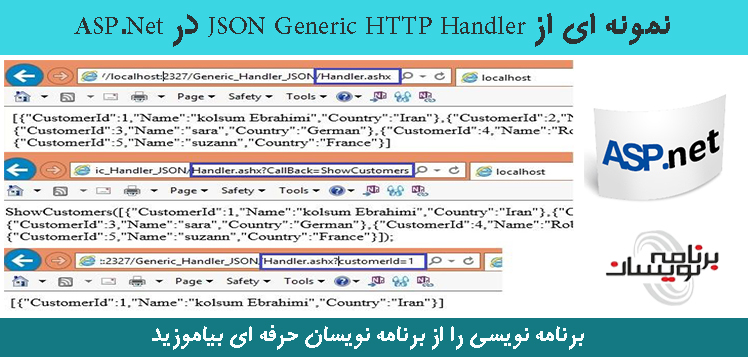  نمونه ای از JSON Generic HTTP Handler در ASP.Net