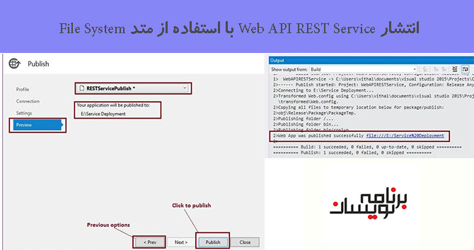 انتشار Web API REST Service با استفاده از متد File System 