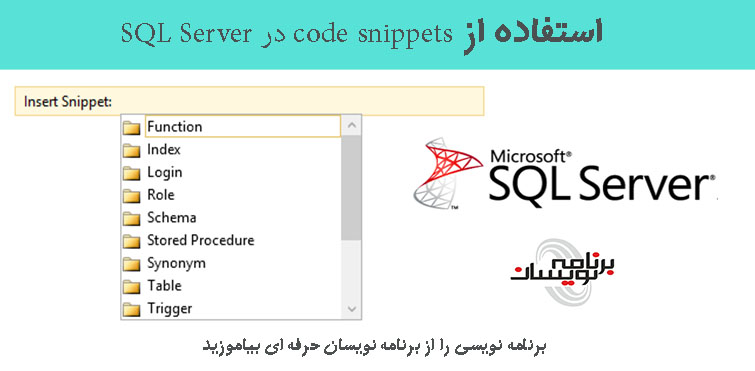 استفاده از قطعه کدها در SQL Server
